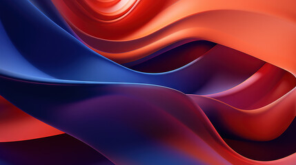 Poster - Vibrant abstract blue and purple waveform with fluid motion and colorful gradients