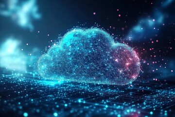 Poster - Cloud computing technology concept background.