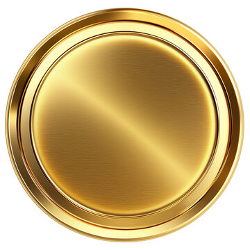 isolated gold round banner