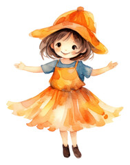 Poster - PNG Girl wearing dress representation costume cute.