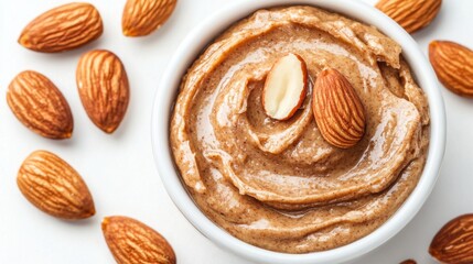 Poster - Creamy Almond Butter in Bowl with Nuts