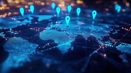 Poster - Global Connection: A Digital Map of the World