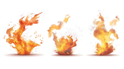 Poster - Realistic Flame Effects in an Isolated Collection Set Generative AI