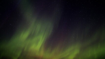 aurora borealis over canadian prairies.