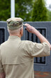 © Raymond Forbes LLC/Stocksy - Senior  military man at war memorial rear view
