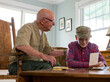 © Raymond Forbes LLC/Stocksy - Senior Veteran happy Great Grandfather  Looking at historic photos
