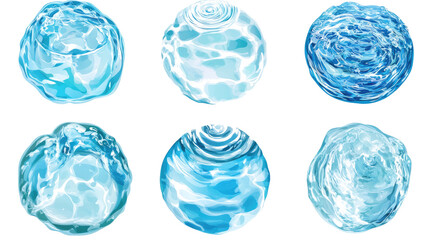 Poster - Vibrant Blue Pool Water Illustrations Collection Generative AI
