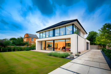 an estate of modern residential homes in the city of spring, england.