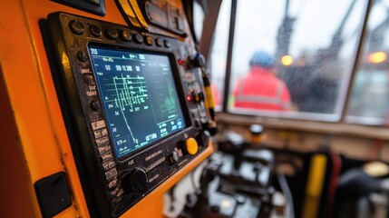 Poster - Control Panel of Heavy Machinery in Operation