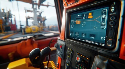 Poster - Control Panel of Modern Industrial Equipment