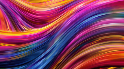 Strokes of vibrant colors create a fluid, dynamic pattern with a sense of continuous movement.