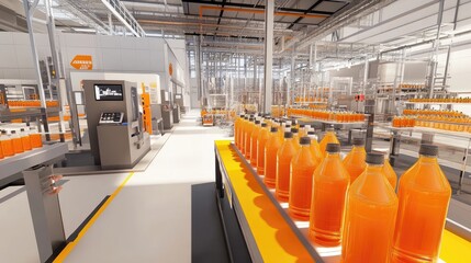 Poster - Modern Beverage Production Facility Interior