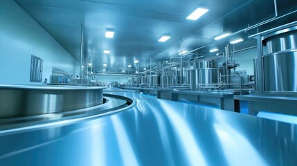 Poster - Industrial Processing Area with High-Tech Equipment