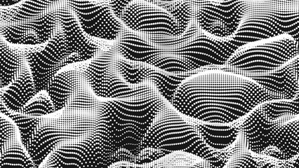 Wall Mural - point wave noise texture. abstract dot background. technological cyberspace background.