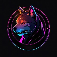 Poster - Neon Wolf Illustration