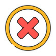 © sevector - close button line icon vector. close button sign. isolated symbol illustration
