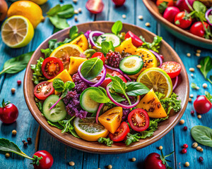 salad with tomatoes and cucumbers