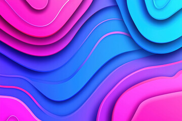 Poster - Vibrant abstract wave pattern design