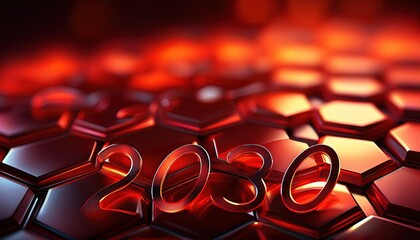 Poster - Futuristic Hexagonal Design with 2030 Emphasis