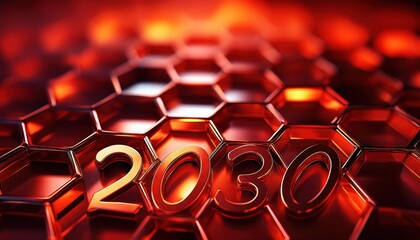 Poster - Futuristic Concept of 2030 in Digital Art