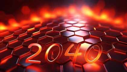 Poster - Futuristic Conceptual Design Featuring the Year 2040