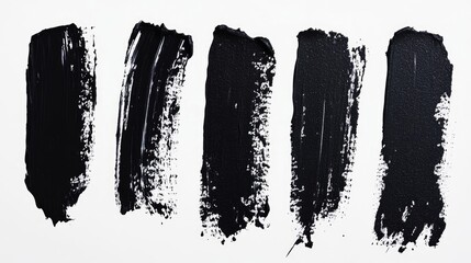 Poster - Abstract Black Paint Strokes Creating a Grunge Style Pattern Generative AI