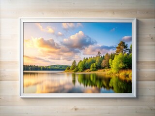 9 ratio landscape photo, placed against a soft, creamy white background.