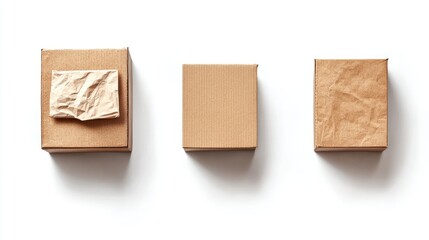 Poster - Cardboard Boxes Stacked for Shipping in an Organized Workspace Generative AI