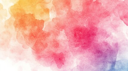 Poster - Vibrant Watercolor Background Showcasing Delicate Color Transitions Generative AI