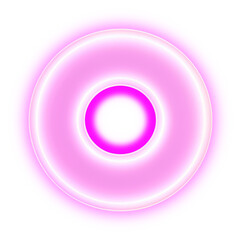 Wall Mural - PNG Pastel neon donut light purple illuminated.