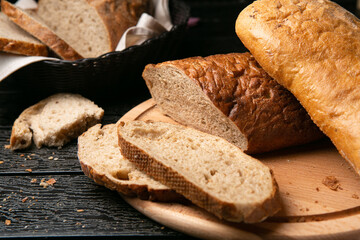 grey and white bread