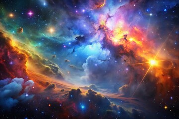 Wall Mural - stunning 4k space background with colorful nebulae, stars, and galactic elements for creative use