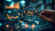 © Raitalinn - Magnifying Glass Exploring Digital Data and Charts on Screen