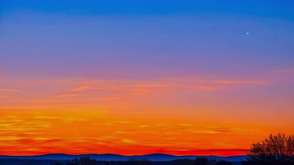 Wall Mural - Twilight Sky with Orange Gradients