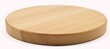 © Pixel Matrix - Isolated round wooden chopping board against plain backdrop