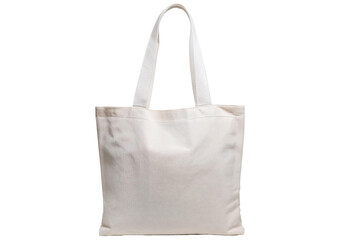 Blank tote canvas bag isolated on transparent or white background