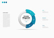 © MD - Modern minimalist elegant clean circular steps editable diagram infographic design template vector