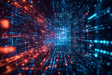 Digital Technology background of data and network