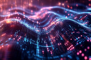 Digital Technology background of data and network
