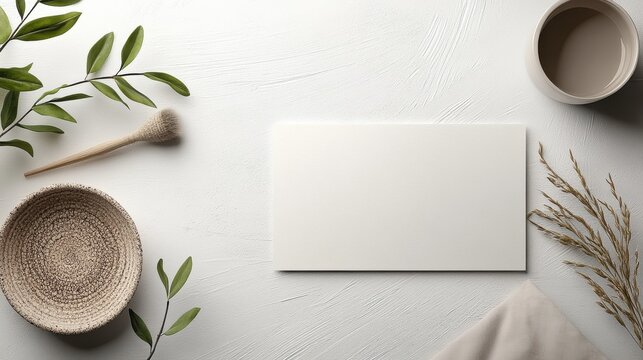 Minimalist Business Card Mockup with Clean Lines