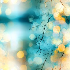 Wall Mural - seamless pattern of softly glowing circles and lines that evoke a dreamlike atmosphere