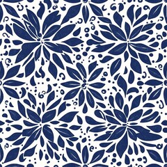 Wall Mural - seamless pattern of swirling mandalas and geometric shapes radiating tranquility