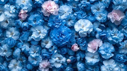 Leinwandbilder - Retro art vintage card and botanical concept  Abstract floral background blue carnation flower Macro flowers backdrop for holiday brand design : Generative AI