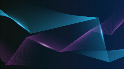 Leinwandbilder - Abstract blue purple background technology high speed racing for sports of long exposure light on black background.Science geometric shape modern elegant design.Vector illustration.