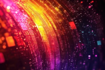 Poster - Colorful abstract background with vibrant light patterns.
