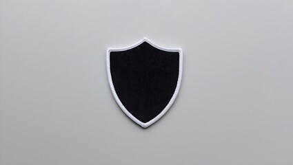 Classic Contrast: Black and White Shield Patch Mockup for Branding