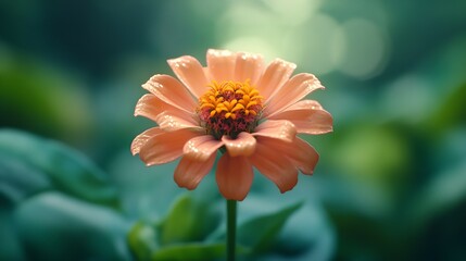 Poster - A beautiful zinnia flower in indonesia : Generative AI