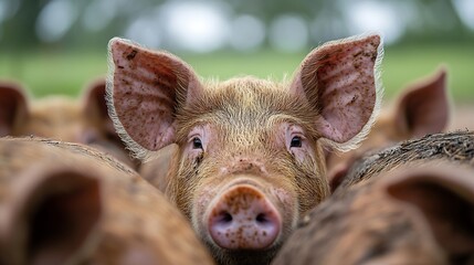 pigs crowded together on a noth carolina hog farm relating to large scale hog farming problems and c