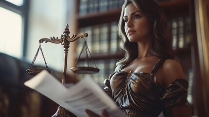 Aufkleber - Female advisor attorney lawyer or bank manager consulting client investor reading document at business meeting reviewing legal paper working in office Financial planning consultancy ad : Generative AI