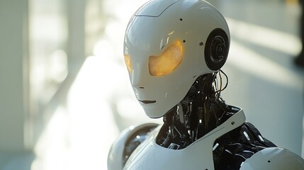 Aufkleber - Man using tools AI technology smart robot science and artificial intelligence technology and innovation futuristic and global connection for providing access to information and data on : Generative AI